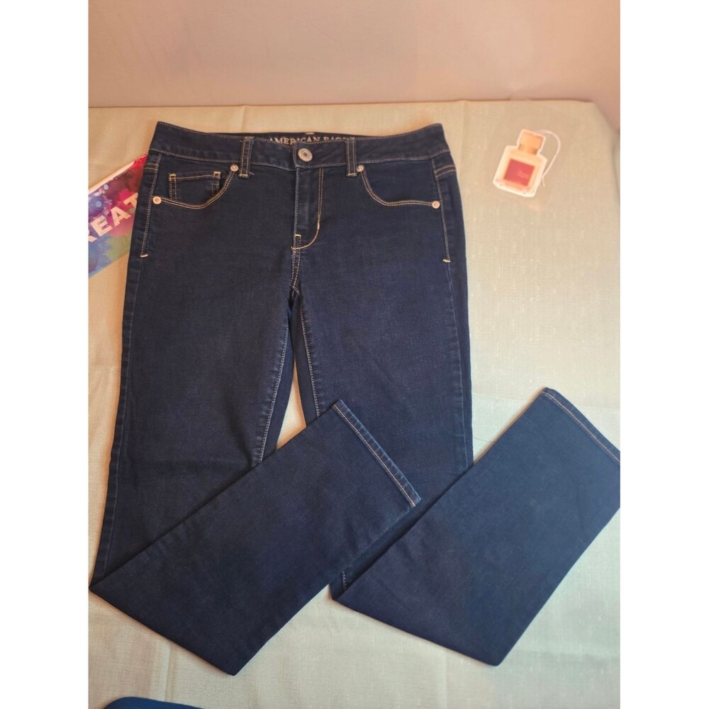American Eagle Outfitters Dark Blue Skinny Jeans Size 4 Short